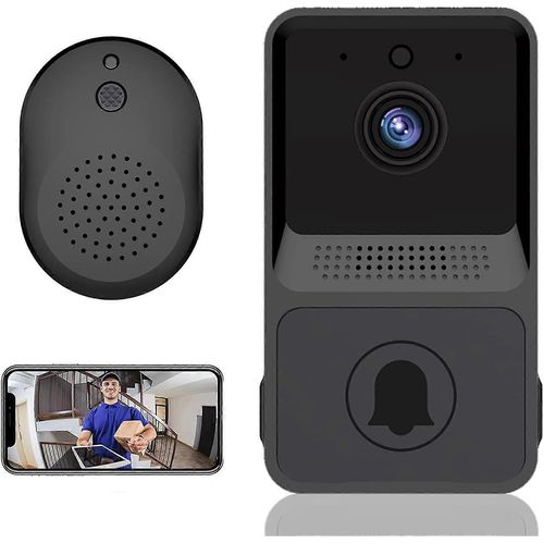 Sonnette Vido  Distance Sans Fil, Sonnette Vido Intelligente Interphone Domestique Hd Vision Nocturne Wifi Charge, Sonnette Intelligente, Conversation Bidirectionnelle, Contrle DApplication