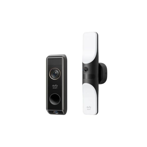 Sonnette Vido Eufy S330 Additionnelle + Applique Murale Filaire Avec Camra Intgre S100 Noir