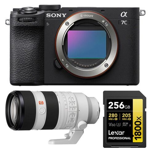 Sony Alpha A7C II Corps Noir+Sony FE 70-200mm f2.8 GM OSS II + Carte mmoire Lexar Professional 256Go SDXC 1800x UHS-II