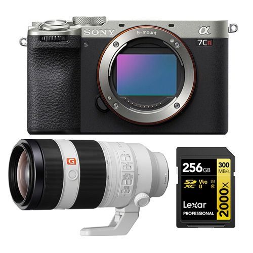 Sony Alpha a7CR (argent) Appareil photo sans miroir+Sony FE 100-400mm f4.5-5.6 GM OSS+Lexar 256Go Professional 2000x UHS-II SDXC Carte mmoire