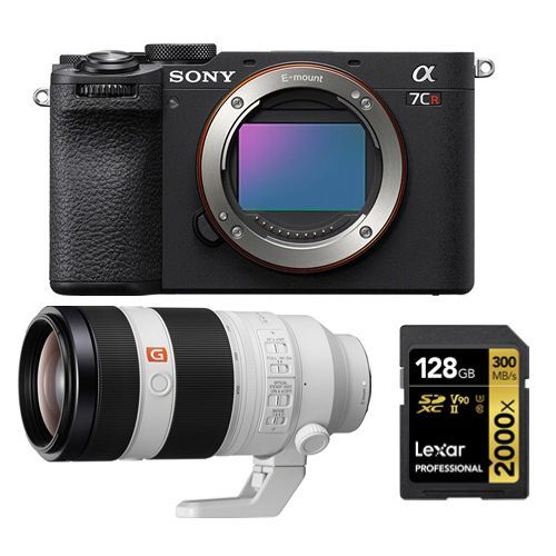 Sony Alpha a7CR (noir) Appareil photo sans miroir+Sony FE 100-400mm f4.5-5.6 GM OSS+Lexar 128Go Professional 2000x UHS-II SDXC Carte mmoire