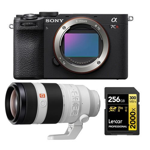 Sony Alpha a7CR (noir) Appareil photo sans miroir+Sony FE 100-400mm f4.5-5.6 GM OSS+Lexar 256Go Professional 2000x UHS-II SDXC Carte mmoire