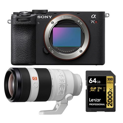 Sony Alpha a7CR (noir) Appareil photo sans miroir+Sony FE 100-400mm f4.5-5.6 GM OSS + Lexar 64Go Professional 2000x UHS-II SDXC Carte mmoire