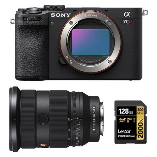 Sony Alpha a7CR (noir) Appareil photo sans miroir+Sony FE 24-70mm f2.8 GM II + Lexar 128Go Professional 2000x UHS-II SDXC Carte mmoire