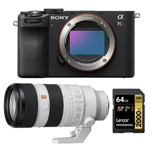 Sony Alpha a7CR (noir) Appareil photo sans miroir+Sony FE 70-200mm f2.8 GM OSS II+Lexar 64Go Professional 2000x UHS-II SDXC Carte mmoire