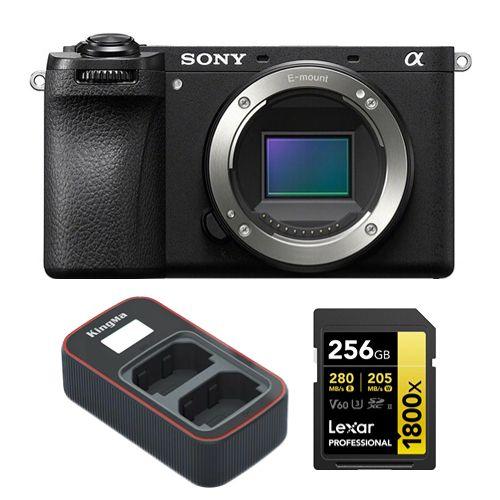 Sony Alpha ILCE6700 (A6700) Botier+Lexar 256Go carte mmoire professionnelle 1800x UHS-II SDXC+Kingma Sony NP-FZ100 LCD double USB chargeur