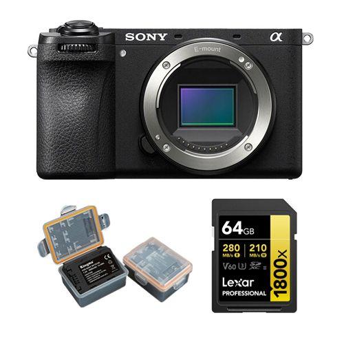 Sony Alpha ILCE6700 (A6700) Botier+Lexar 64Go carte mmoire professionnelle 1800x UHS-II SDXC+Kingma 2000 mAh (Sony NP-FZ100) batterie