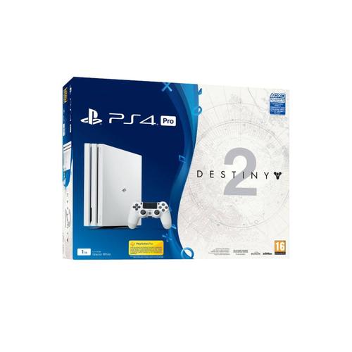 Sony Playstation 4 Pro 1 To Blanc + Destiny 2