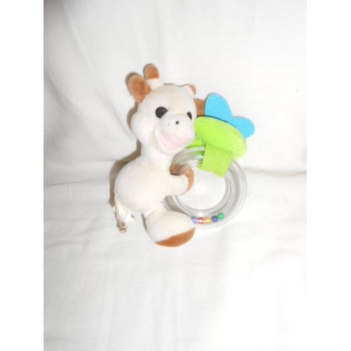 Sophie La Girafe Vulli Raye Orange Avec Hochet Grelot Anneau Bille Multicolore Bleu Jaune Vert Violet Rouge Papillon