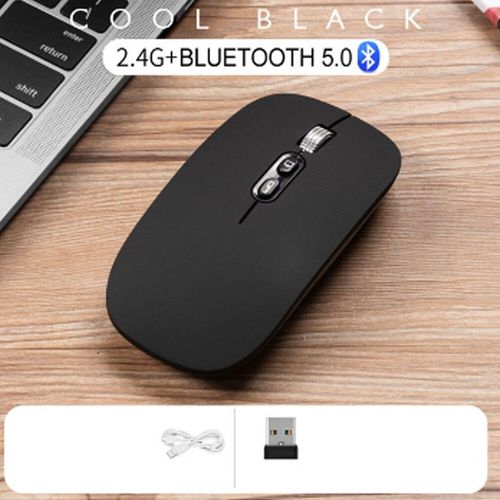Souris Bluetooth sans fil aste,souris de jeu muette,adapte pour Surface Pro 9,Pro 8,7,6,5,4/3,Pro X,tablette,ordinateur portable,PC - Type Dual mode Black
