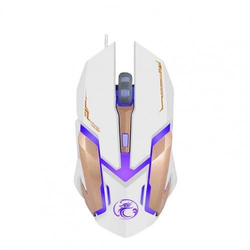 Souris de jeu filaire, 2400DPI, cble USB solide, ABS, noir, Macro programmation, pour ordinateur portable