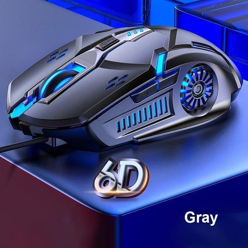 Souris de jeu filaire G5 souris filaire 6D 4 vitesses DPI rvb souris de jeu pour PUBG ordinateur portable souris de jeu souris de bureau - gray