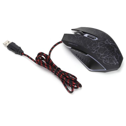 Souris de jeu filaire Port USB ergonomique 3200 DPI rglable RVB Accessoires informatiques optiquesNoir
