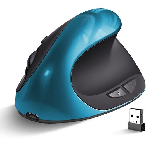 Souris ergonomique, souris verticales rechargeables sans fil avec rcepteur USB Petite souris avec 6 boutons 1000/1200/1600 Dpi Souris dordinateur pour ordinateur portable