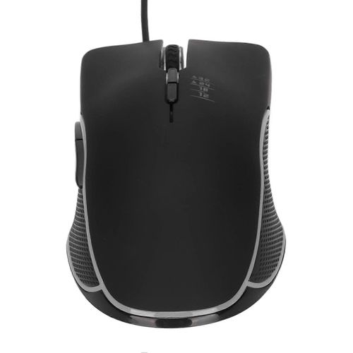 Souris filaire 4 Couleur Rtro-clairage Puce De Jeu Souris USB Ergonomique 7 Boutons Fournitures Informatiques pour Win XPBlack