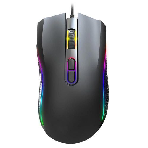 Souris filaire 6 DPI rglable 7 touches Macro Programmation RGB Lumire Bureau PC Souris de jeu