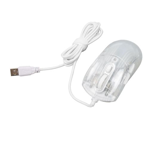 Souris filaire transparente, 12800DPI, 7 touches, programmation Macro, 13 lumières rvb, souris de jeu pour Windows et OS X