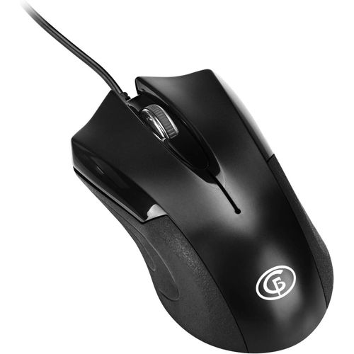Souris Filaire USB, Suivi Optique 1000 DPI, Ambidextre, Compatible avec PC/Mac/Portable - Noire