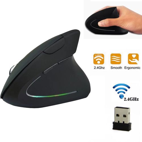 Souris sans fil 2,4 GHz jeu Design ergonomique verticale souris 1600dpi Souris USB 920cocoworld