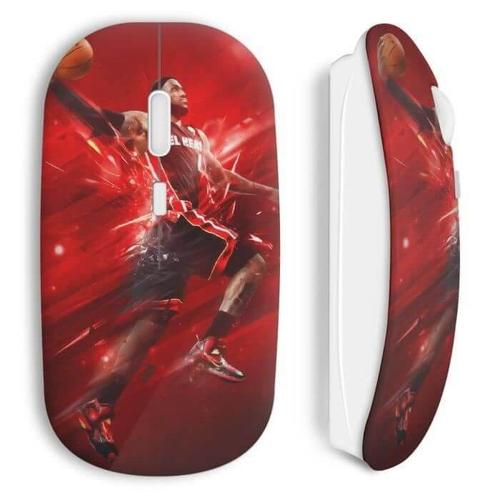 Souris sans fil lebron james basketball red art