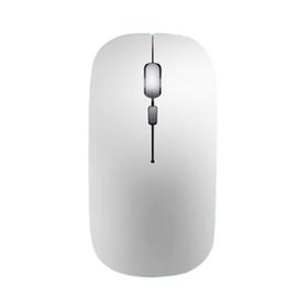Souris sans fil rechargeable, souris d'ordinateur sans fil ultra fine  silencieuse optique portable 2,4 G, pour MacBook Pro/Air, souris Bluetooth  pour ordinateur portable/PC/Mac/iPad pro/ordinateur, blanc