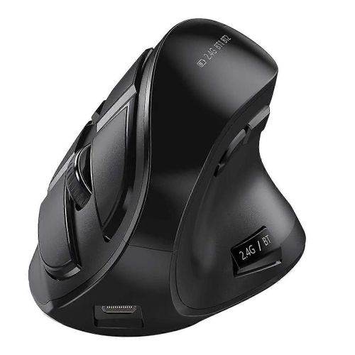 Souris sans fil verticale Bluetooth Souris sans fil USB rechargeable Souris ergonomique pour PC Tablette Ordinateur portable Notebok-A