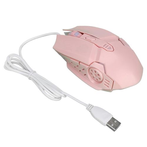Souris USB 4 Cool RGB Lighting DPI Fournitures informatiques ergonomiques rglables pour PC portable6D Rose