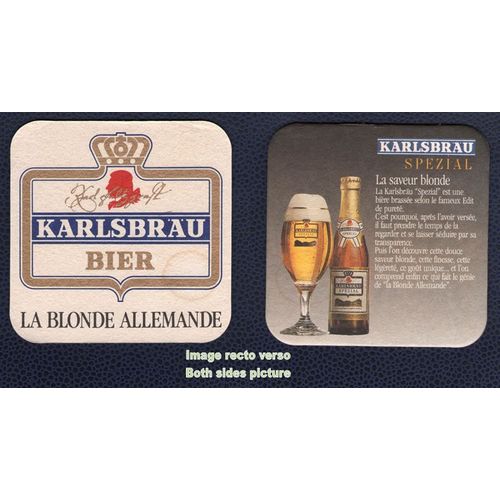 Sous Bock Publicitaire Beermat Bière Beer Karlsbräu Spezial la Blonde ...