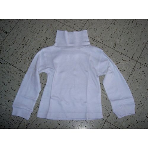 Sous-Pull Col Roul Manches Longues Blanc Tout Simplement Taille 2 Ans (24 Mois)