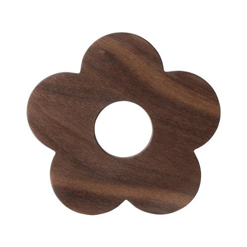 Sous-Verre En Bois  Isolation Thermique, 1 Pice, Aspect Simple, Napperon Cratif En Forme De Fleur Pour La Maison