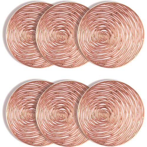 Sous-Verres Ronds En Or Rose, 6 Pices, Pour Table, Salle  Manger, Cuisine (10 X 10 Cm)