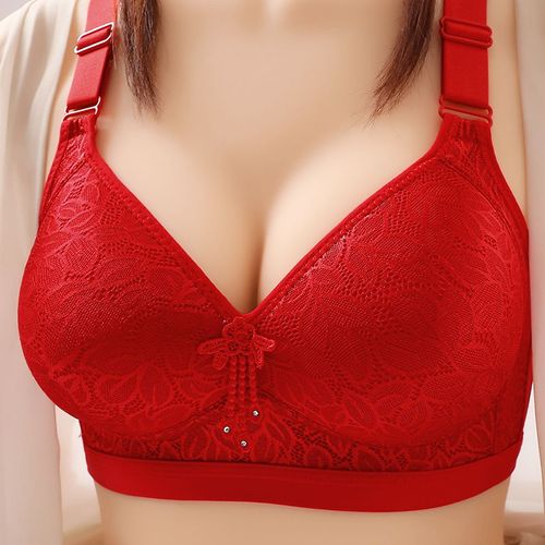 Sous-Vtements Rglables Respirants Confortables,Soutien-Gorge Sans Anneau En Acier,Grande Taille,Section Fine,Collection Latrale Des Seins,Brassire Fronce