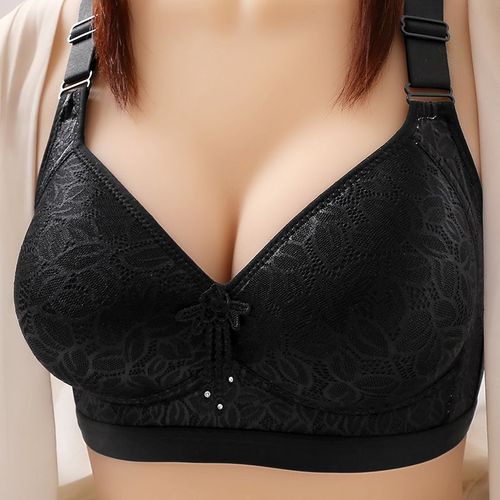 Sous-Vtements Rglables Respirants Confortables,Soutien-Gorge Sans Anneau En Acier,Grande Taille,Section Fine,Collection Latrale Des Seins,Brassire Fronce