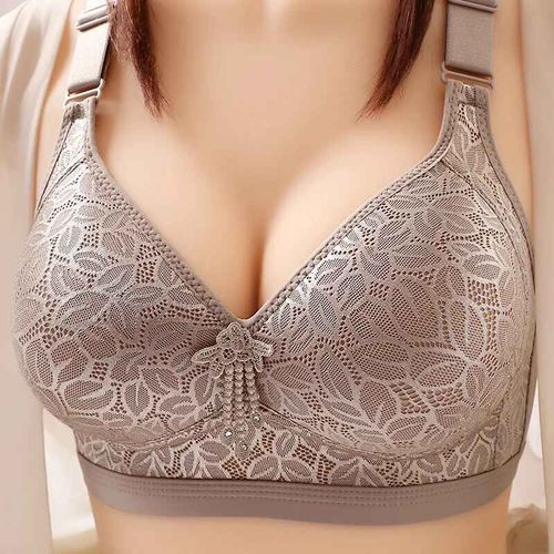 Sous-Vtements Rglables Respirants Confortables,Soutien-Gorge Sans Anneau En Acier,Grande Taille,Section Fine,Collection Latrale Des Seins,Brassire Fronce