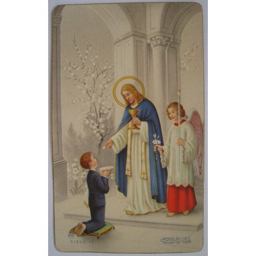 Souvenir De Communion. Jean Damoiseaux. Montignies Neuville Mai 1956.