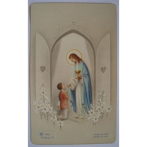 Souvenir De Communion. Jean Damoiseaux. Montignies Neuville Mai 1956.
