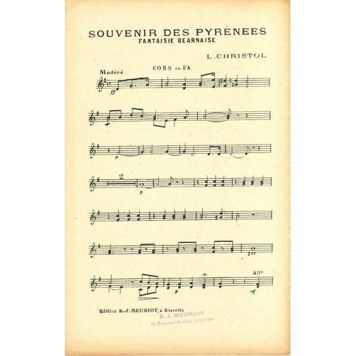 Souvenir Des Pyrnes : Cors En Fa
