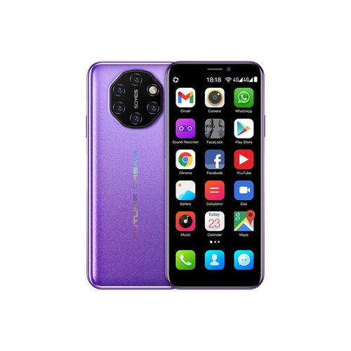 SOYES S10I 4G Petit Smartphone 3,5 pouces Android 6.0 Face ID Double SIM 64 Go Violet