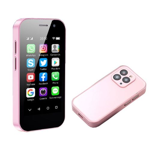 SOYES XS14 PRO Petit Smartphone 3,0 Pouces Android 9.0 Face ID 2600mAh 2Go RAM 16Go ROM Double SIM 4G Telephone Rose