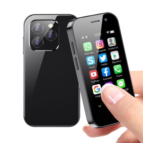 SOYES XS14 PRO Smartphone 3,0 pouces Android 9.0 RAM 3 Go ROM 64 Go 2600 mAh Face ID Dual SIM 4G Petit telephone Noir