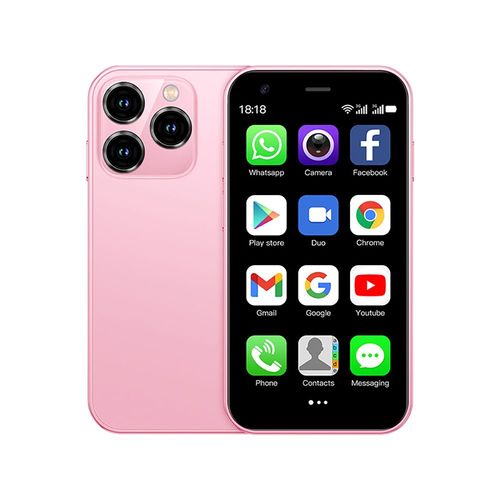 SOYES XS15 Mini Smartphone 3.0 Pouces Ecran Android 8.1 2GB RAM 16GB ROM Double SIM Play Store 3G Telephone Mobile Rose