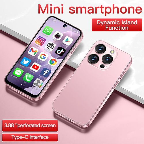 SOYES XS19 3G Mini Smartphone 3,88 pouces MTK6580 2GB 16GB 2MP/5MP Camera avant et arriere Bluetooth 4.0 WIFi Android 10.0 900mAh Prise en charge Reconnaissance faciale Rose