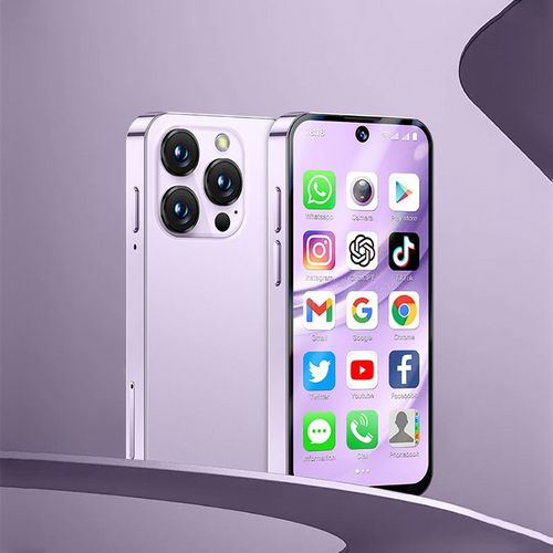 SOYES XS19 PRO Mini 4G Smartphone Quad Core 3.88 pouces 3GB 32GB 5MP Camera arriere Double SIM Double Veille Android 12.0 Petit Telephone Violet
