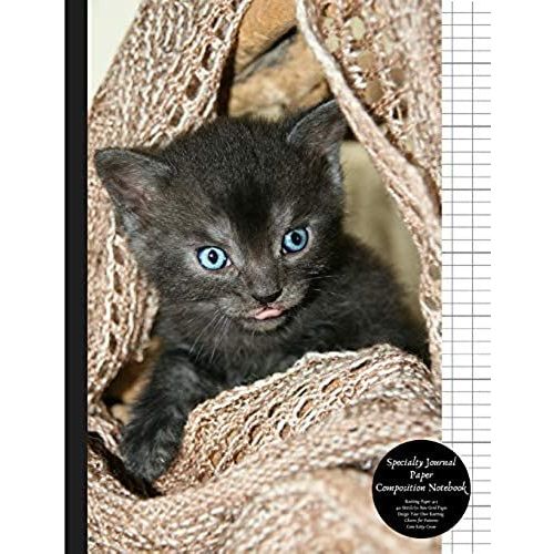 Specialty Journal Paper Composition Notebook Knitting Paper 4:5 40 Stitch / 50 Row Grid Pages Design Your Own Knitting Charts For Patterns Cute Kitty Cover: Blank Graphs Books For Knit Designs   de Variety Journal Paper, Kai Specialty  Format Broch 