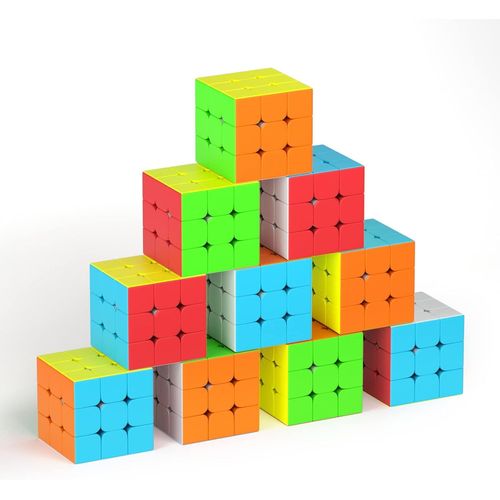 Speed Cube Magique 3x3x3 Cube De Vitesse, 2.2 Pouce Sans Autocollant Magic Cube Pour Dbutants Et Utilisateurs Avancs, Cadeau Pour Enfants Les Adolescents Adultes(10 Paquet)
