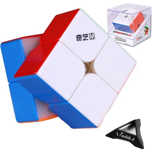 Speed Cube, QY MS 2x2 Cube de Vitesse Cube Magique Magntique Rapide Rotation Lisse sans Autocollant Plus Rapide Puzzle 3D Jouets pour Passionns de Speed Cube