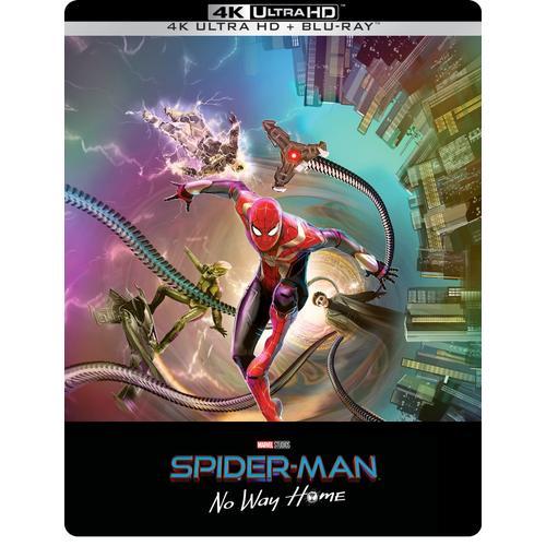 Spider-Man : No Way Home - dition Limite Exclusive Amazon.Fr Botier Steelbook Pop Art - 4k Ultra Hd + Blu-Ray de Jon Watts