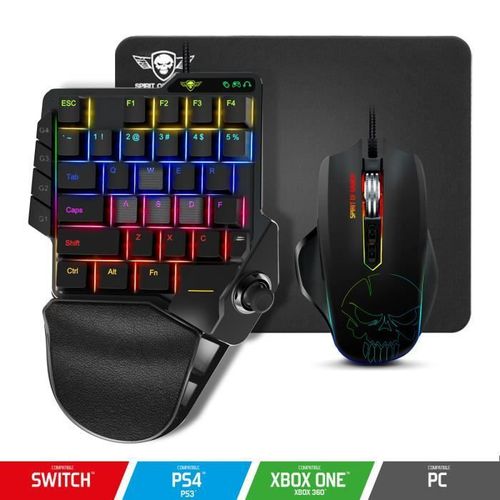 Spirit Of Gamer ? Convertisseur Xpert G900 - Pack 3 en 1 RGB Clavier + Souris + Tapis de Souris Pour Consoles PS4, XBOX ONE, SWITCH