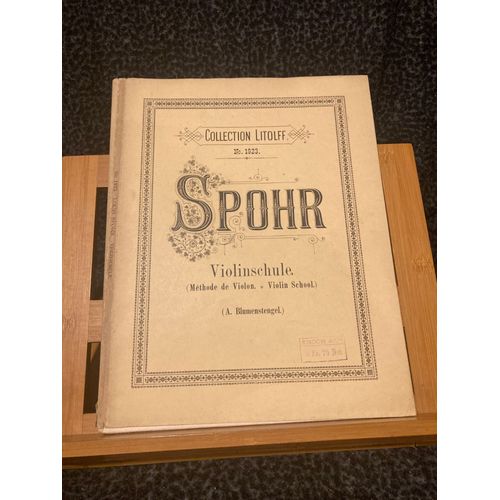 Spohr Violinschule Mthode De Violon Blummenstengel Partition Litolff N1923