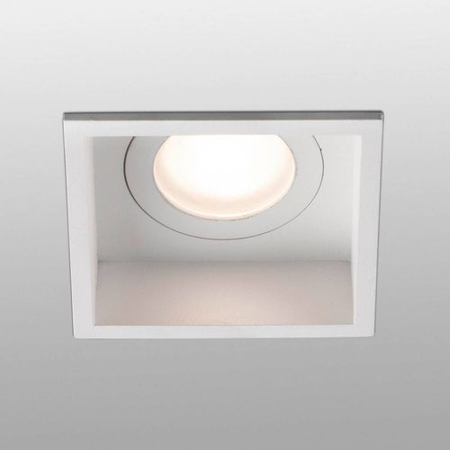 Spot Encastr Hyde 1 Lampe Cadre Carr Ip44 Blanc